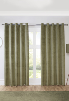 Casa (Blackout) Eyelet, Green - Ready Made Curtains